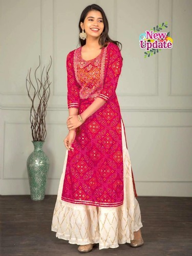 Pink Kurti Suit party wear Salwar 