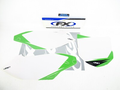 Factory Effex Number Plate Backgrounds Kawasaki KX450F 2012 White