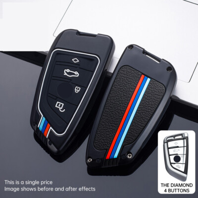 Leather Zinc Alloy Car Key Case Cover For BMW X1 X2 X3 X4 X5 X6 X7 5/6/7series E - Foto 5