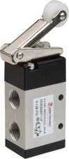 PRO-SOURCE 1/4" NPT Mechanically Operated Air Valve 3 Way, 2 Position, Roller...