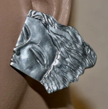 Seagull Pewter art deco look clip on earrings 1986