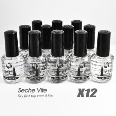 Seche Vite Dry Fast Nail Polish Top Coat 0.5oz (Pack of 12)
