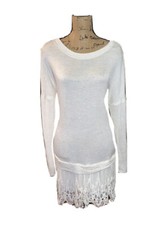 Ivory Long Sleeve Sweater Lace Dress 1.4.3. Story XL