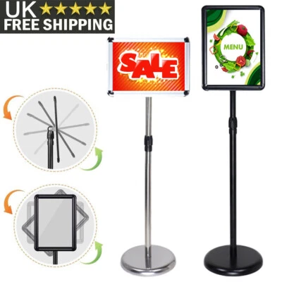 A3/A4 Floor Stand Sign Holder Poster Menu Advertising Display Stand Adjustable