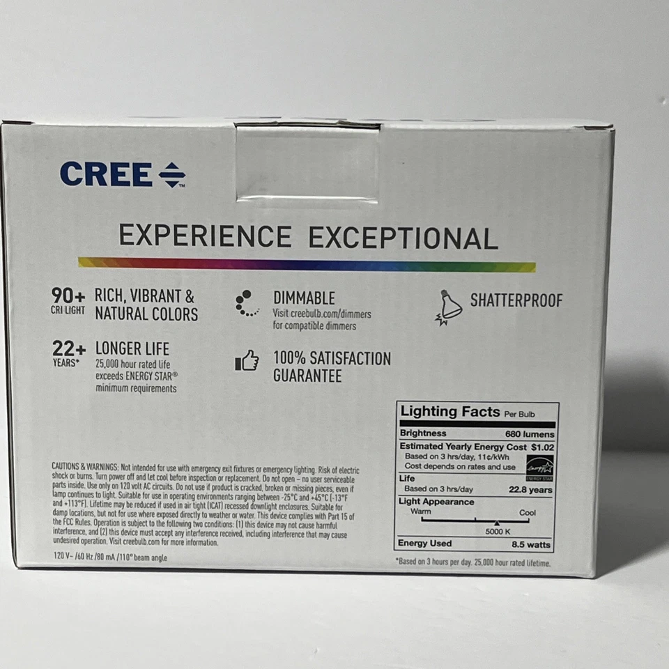 2-PK Indoor Flood LED BR30, 65W (Uses 8.5W) 5000 K, Cool White, 650 Lumens - Image 4 of 4