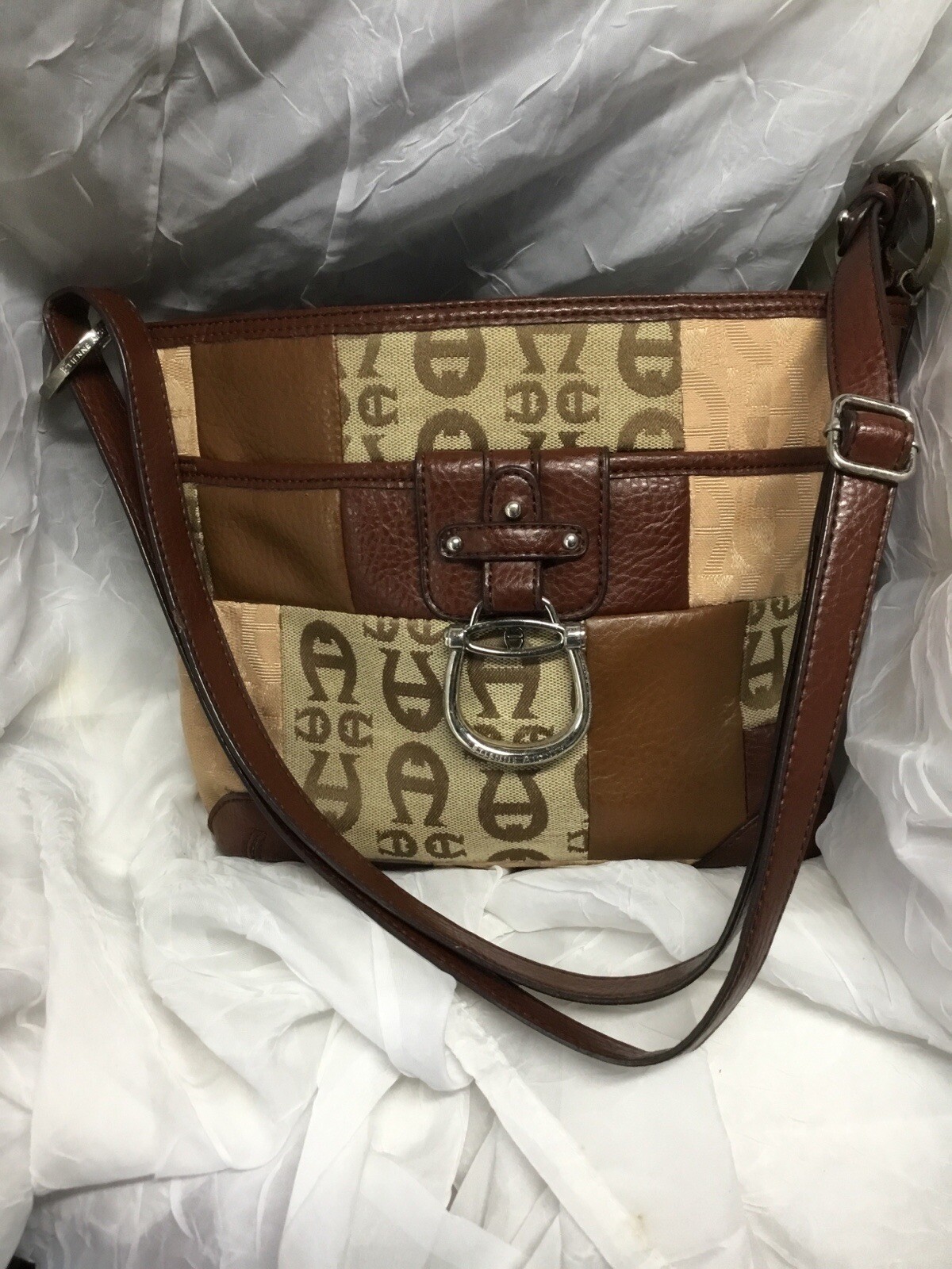 Etienne Aigner  Vintage Patchwork, Monogram Purse - image 1