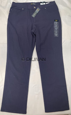 Lee Relaxed Fit Straight Leg Midrise Regal Purple Jeans 16 M Women New $44