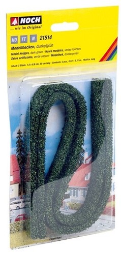 HO Scale Scenery - 21514 - Model Hedges dark green, 2 pieces - Picture 2 of 2