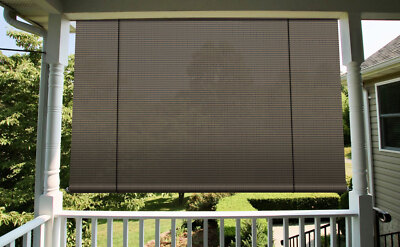 New Roll Up Shade Roller UV Blind Screen Patio Outdoor Deck Gazebo Porch Brown