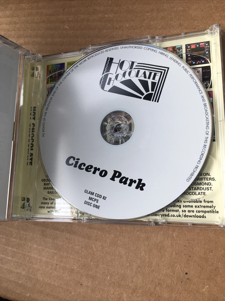 Hot Chocolate "Cicero Park" IMPORT 2 cd 7T's 25 tracks *VERY RARE* - Imagem 2 de 4