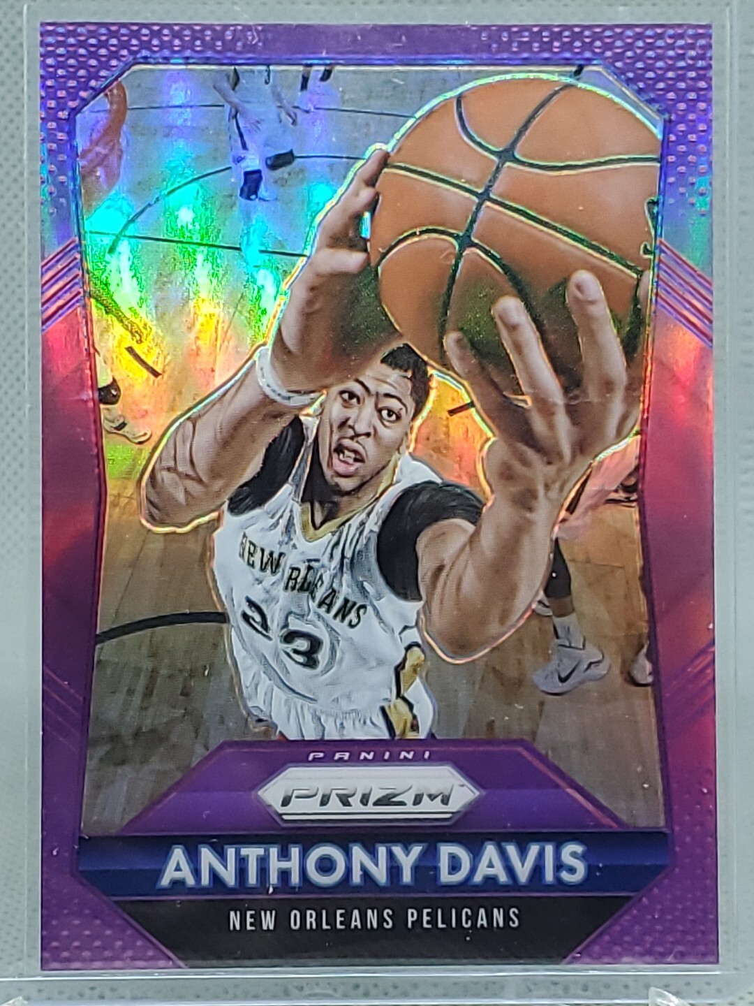 2015-16 Panini Prizm Anthony Davis Purple Prizm #'d 08/99 #55 Pelicans LAKERS