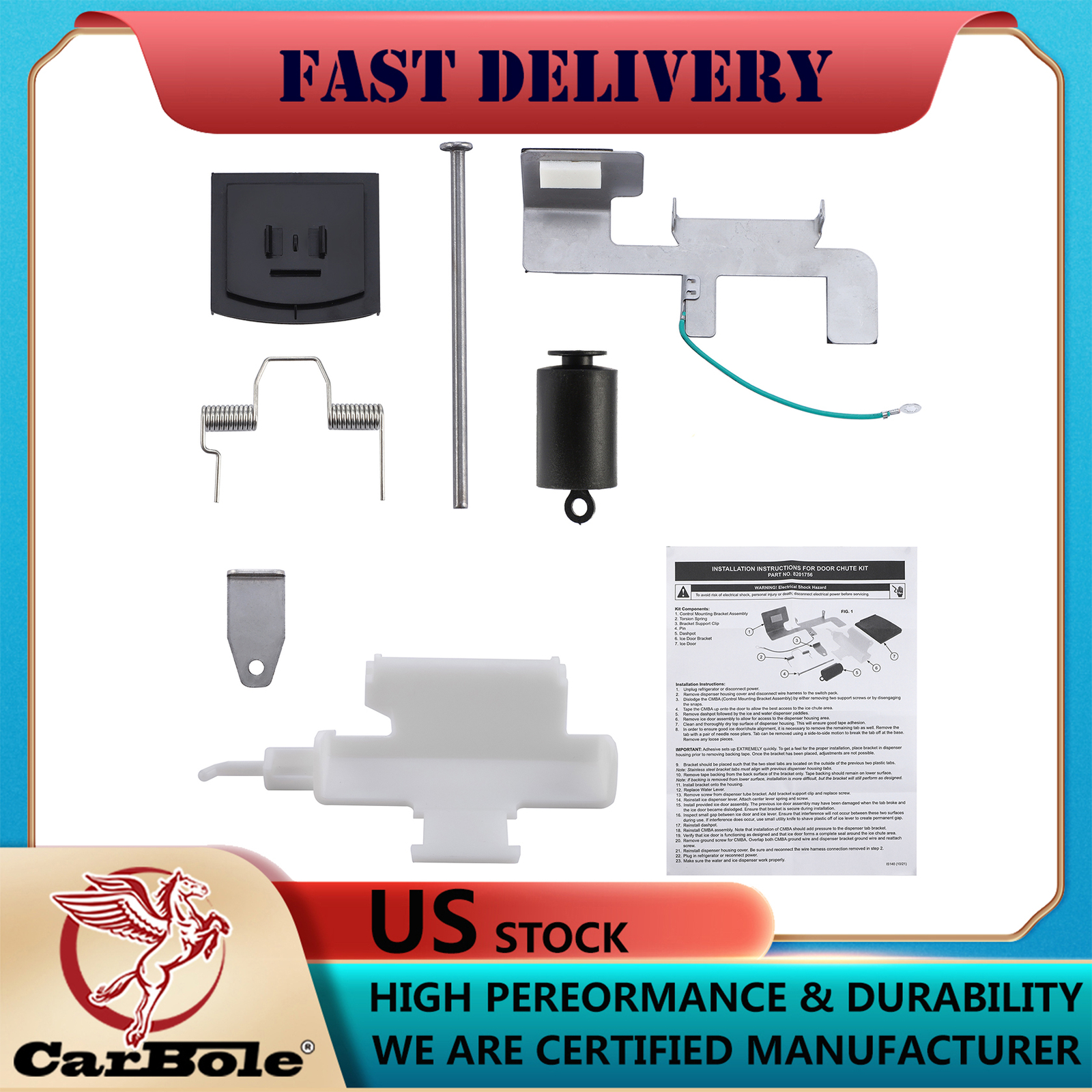 whirlpool ice maker door flap replacement