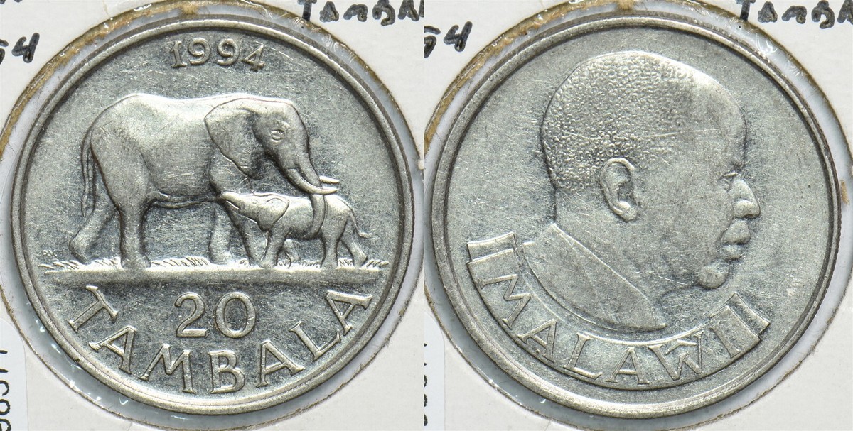【即決価格】【最終値下げ】 tumblie elephant Malawi 1994 20 Tambala Elephant animal 198377 combine shipping | eBay