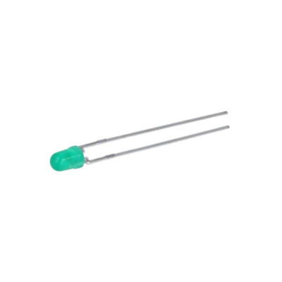 2X HLMP-1503-D0000 LED 3 mm grün 4,2mcd 60° Front: gewölbt BROADCOM (AVAGO)