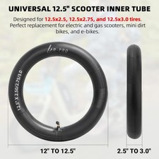 12.5" Scooter Inner Tubes with Angled Valve Stems - Easy Installation
