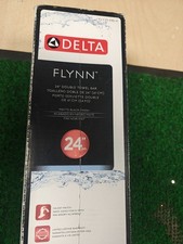 Delta Flynn 24-in double Matte Black Wall Mount Double Towel Bar