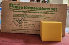 Ideal Base Ten Counting Blocks Square Brick Homeschool Math Aide Classroom Teach