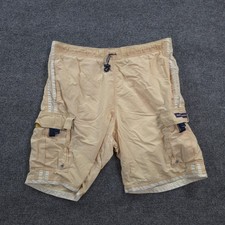 Vintage Abercrombie Fitch Shorts Mens M Beige Cargo Paratrooper Lined Y2K