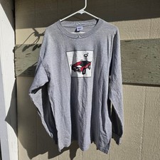Vintage 90s Pushstart Wagon T Shirt Mens XL Grey Murina Made in USA Long Sleeve