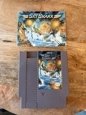 Sky Shark Nintendo NES Game Cartridge with Instruction Manual Taito NES-2S-USA
