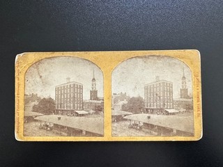 Antique Vintage CENTER SQUARE YORK PENNSYLVANIA Stereoview Photograph #1