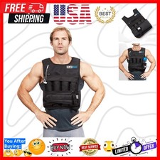 20LBS - 150LBS Adjustable Weighted Vest Wtih Shoulder Pads Option for Men and...