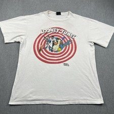 Vintage 80s Looney Tunes T-Shirt Sz XL 1989 Warner Brothers Break Through READ