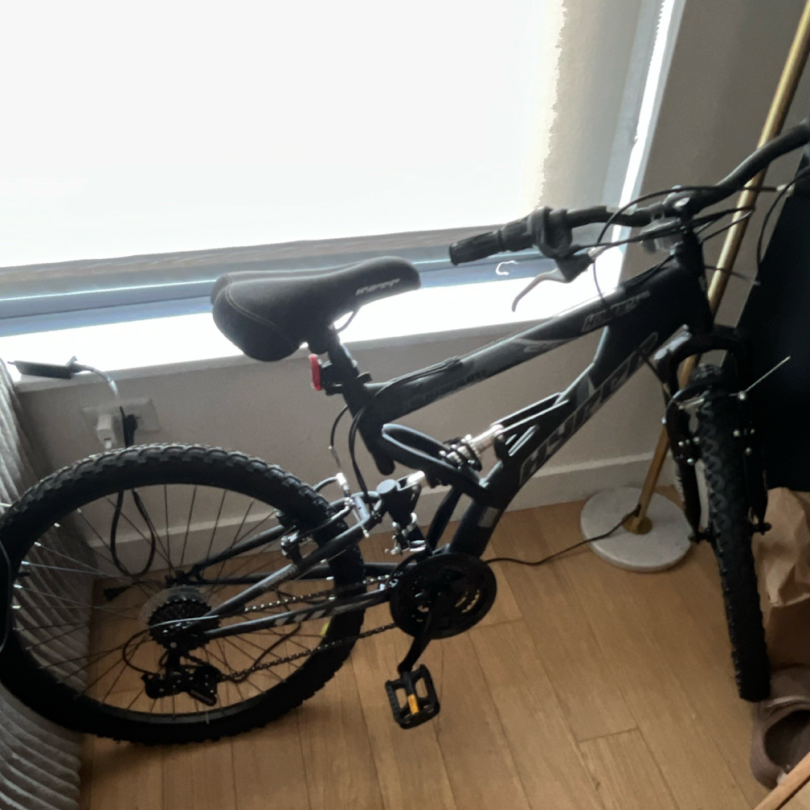Next Avalon 24" Full Suspension Mountain Bike, 18 Speed, Bla