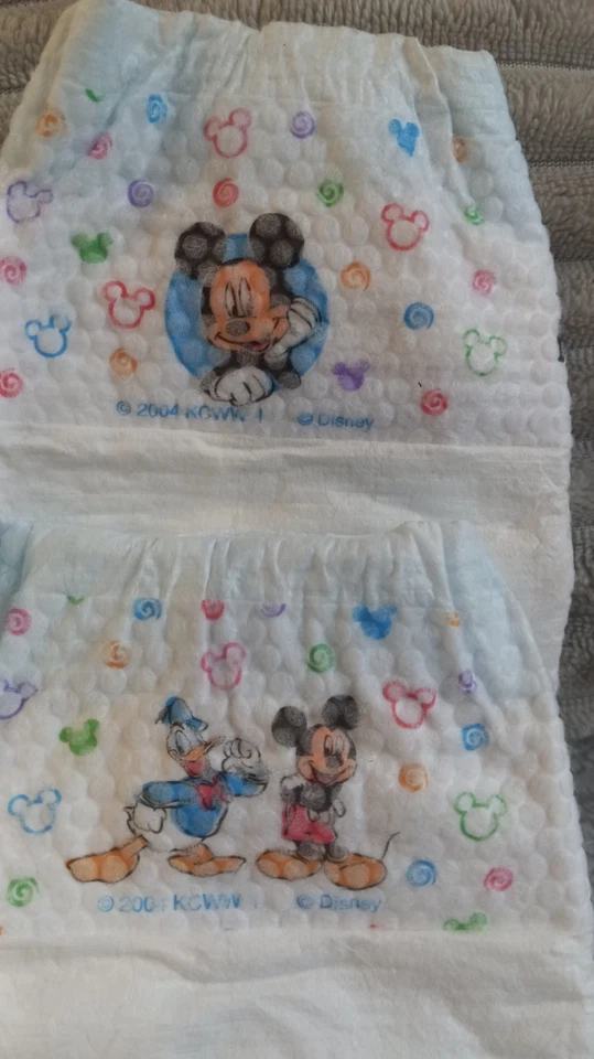 Lote de pañales vintage Huggies Pooh Donald Duck Mickey Mouse talla 3 Foto 2 de 4