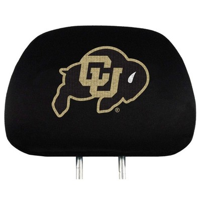 University of Colorado Buffaloes Pair of Premium Auto Head Rest Covers,...