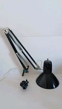 Vtg Black Underwriters Laboratories Architect Drafting Desk Lamp W/ Desk Clamp!!