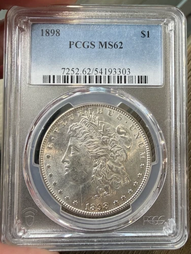 1898 Morgan Silver Dollar $1 PCGS MS62 ~ Nice Coin ~ Free US Shipping
