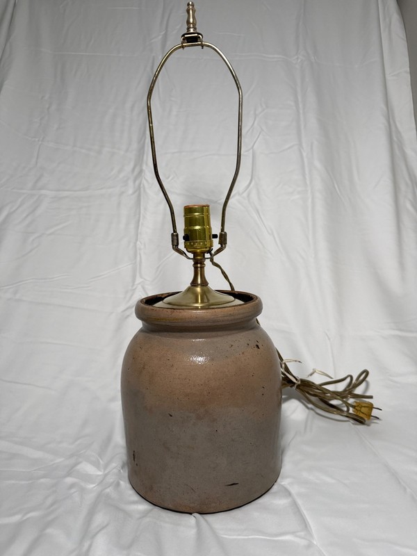 Vintage Crock Lamp