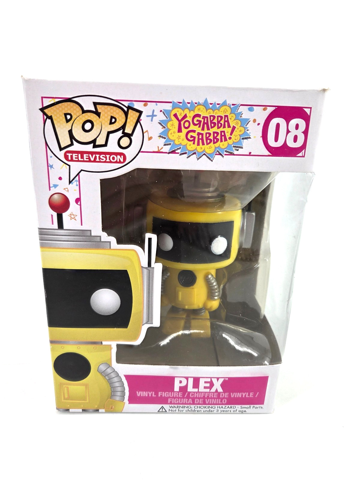 Plex Robot 08 Funko Pop Televisión Yo Gabba Gabba! Retirado Raro Abovedado 2012