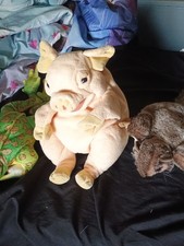 Lot of 3 Folkmanis Puppets, Plush Hand Puppets Frog Pig Flying Squirrel