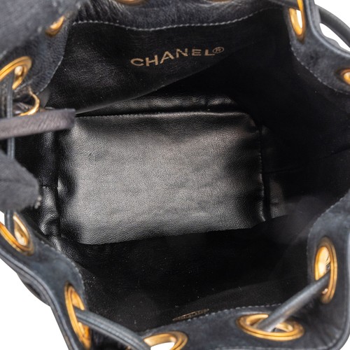 Chanel Lambskin Drawstring CC Bucket Crossbody Bag Coco CC Bag - Picture 10 of 11