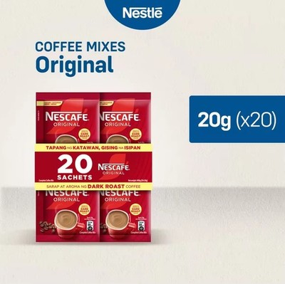 Nescafe Coffee 3in1 20x20g (Original, Creamy Latte, Creamy White)