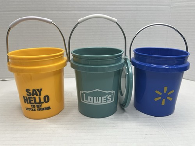 #ad 3 Pack Mini Buckets Lowe#x27;s Teal Northern Tool Equip. Yellow amp; Walmart Blue $24.99