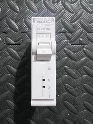 Leviton 15A 1-Pole Plug-On AFCI/GFCI Dual Function Breaker, LB115-DFT