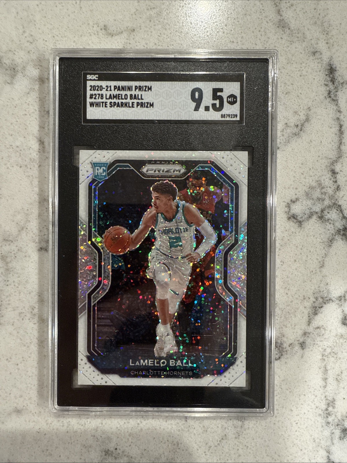 Lamelo Ball 2020 Prizm White Sparkle SSP SGC 9.5