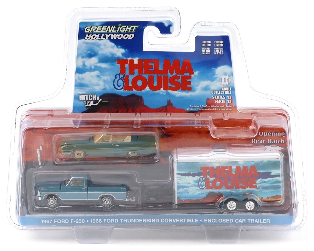 Greenlight 1:64 Hollywood Hitch & Tow Thelma Louise Ford F-250 + Thunderbird