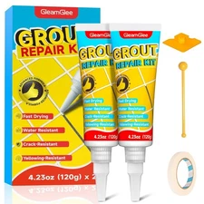 Tile Grout Repair Kit, 2 Pack Grout Filler - Fast-Drying Grout Paint, Restore