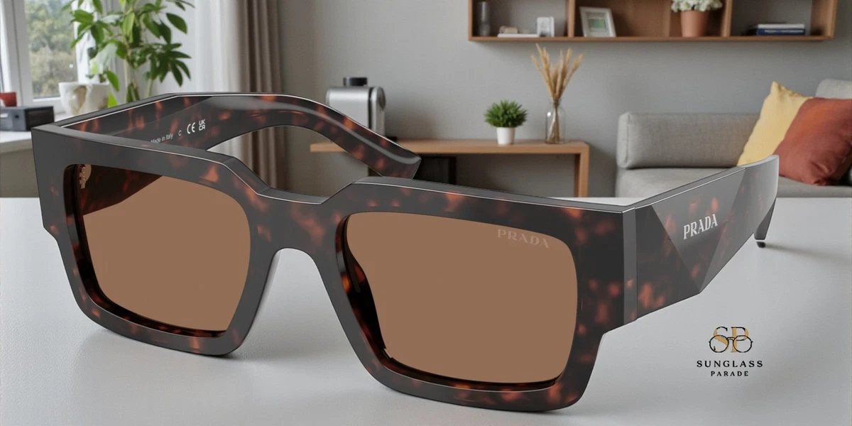 PRADA Brown Square Sunglasses for Men for sale | eBay