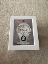 BMW Motorsport White Quartz Not Working Chronograph Watch with Box Used