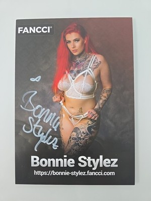 BONNIE STYLEZ AUTOGRAMM SIGNIERT AUTOGRAPH SIGNED Autogrammkarte  Model EROTIK 