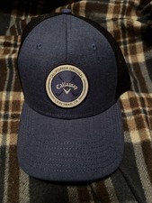 Callaway Golf Co Carlsbad California Blue Wool Blend SnapBack Mesh Cap Hat