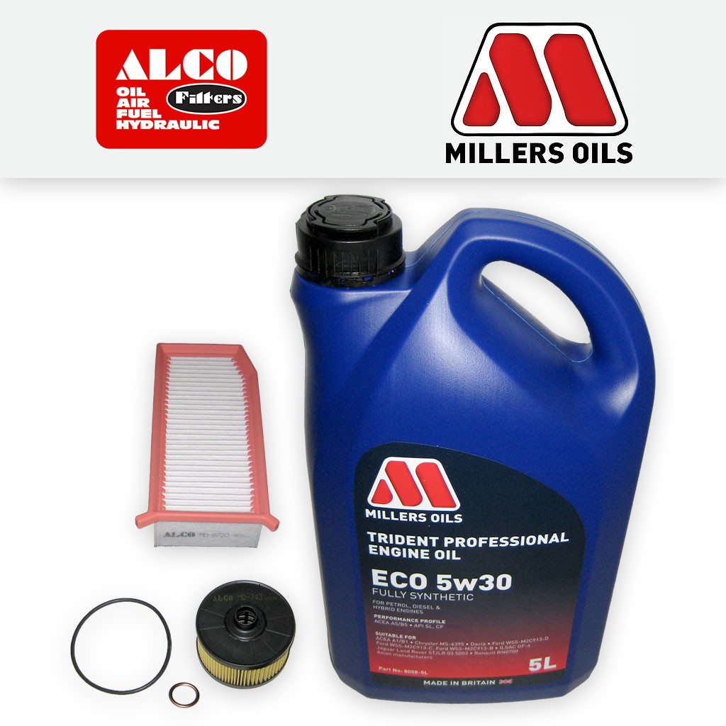SERVICE KIT for DACIA DUSTER 1.2 TCE OIL AIR FILTERS +OIL (2013-2022)