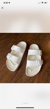 Birkenstock Arizona Essentials Sandalo Slide - Donna/Uomo Taglia 40 (9.5) Bianco