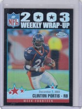 2004 Clinton Portis Topps Chrome Wrap Up BLACK REFRACTOR Parallel /100 - #159