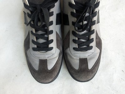 Maison Margiela GAT Sneakers Gray Black Men 7 40 Leather Suede Low